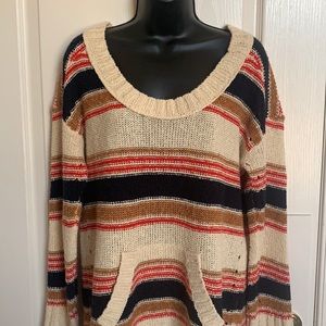 Tory Burch lightweight sweater with front pocket